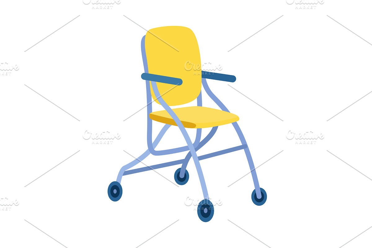 A Bright Yellow High Chair, an Illustration by Things for designers