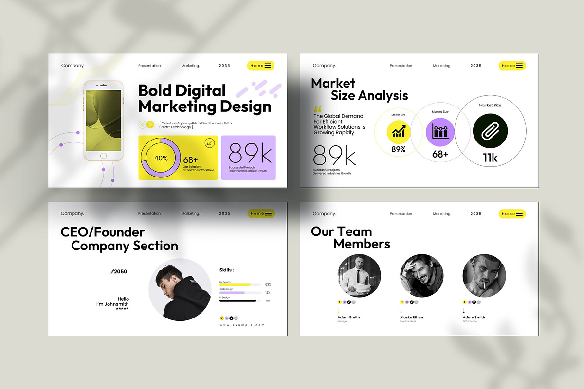 Modern Digital Marketing Template, a Presentation Template by Creative-Work (Photo 8 of 9)