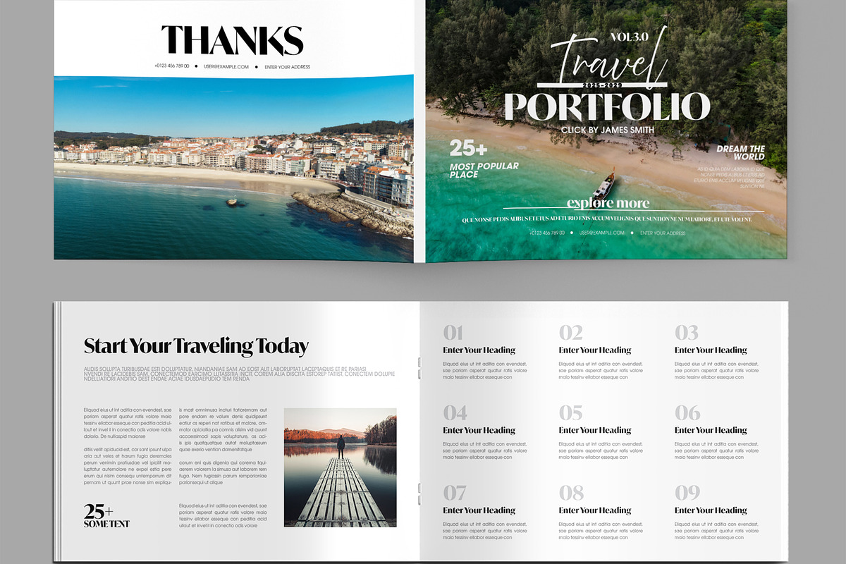 Elegant Travel Portfolio Book preview 2