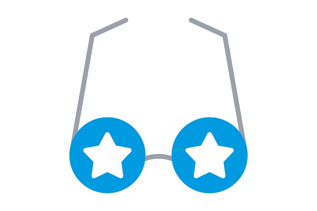 Star Glasses Flat Icon, a Duotone Icon by Pexelpy (Photo 2 of 2)
