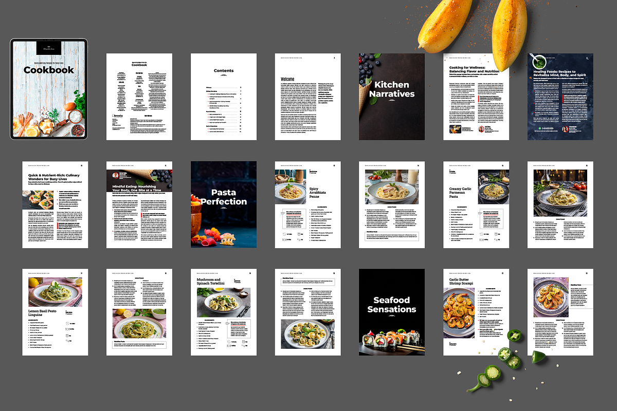 Minimal Recipe Ebook Template, a Brochure Template by StockInDesign (Photo 6 of 7)