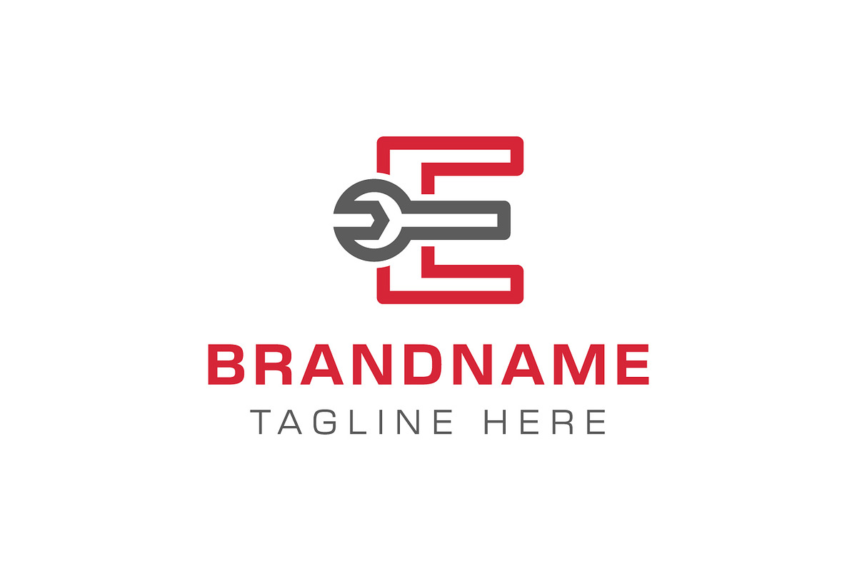 Letter E Wrench Logo, a Branding & Logo Template by Pray Art Design Studio