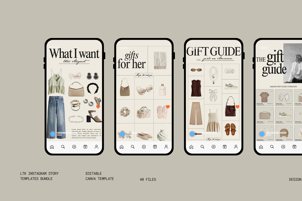 40 LTK Instagram Story Canva Template | Amare Creative