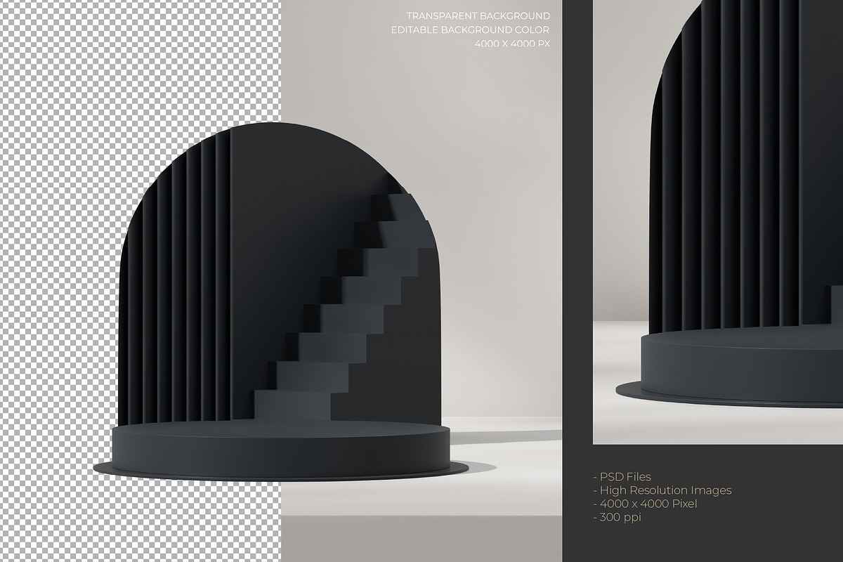 5 Podium with Transparent Background, a Background Graphic by faustudio (Photo 3 of 7)