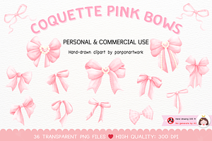 Pink Coquette Ribbon Clipart