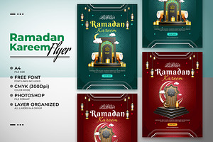 Ramadan Kareem Flyer Template, a Poster Template by Modaldesain