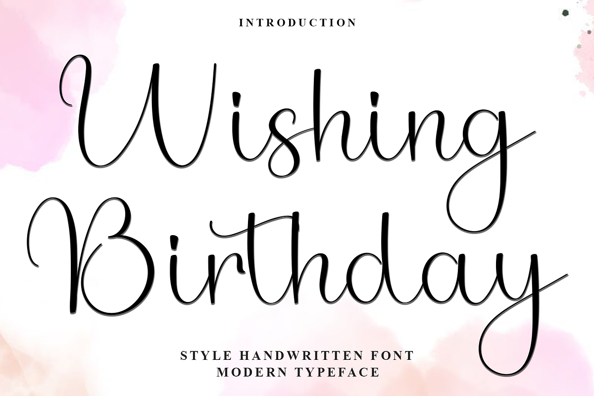 Wishing Birthday, a Handwritten Font by InermediaSTUDIO (Photo 1 of 7)