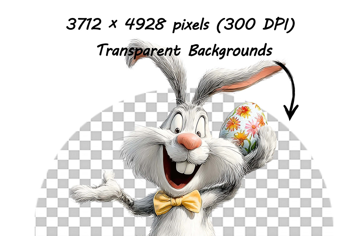Whimsical Bunny Easter Clipart, an Illustration by one-touch (Photo 10 of 15)