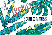 Seamless tropical patterns, a Pattern Graphic by Purple Platypus (Thumbnail 1 of 7)