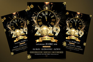 2019 New Year - PSD Flyer Template