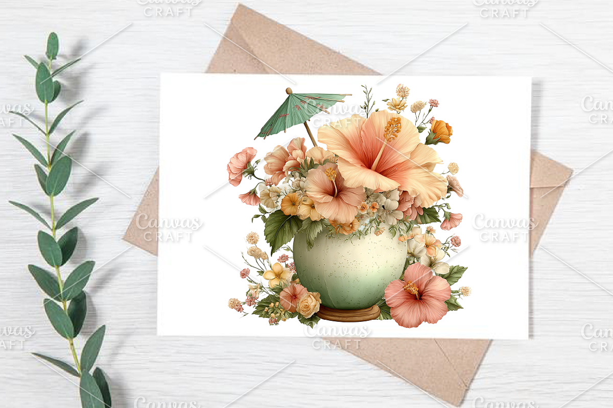 Whimsical Summer Tropical Drink PNG, an Illustration by Canvas Craft (Photo 6 of 7)