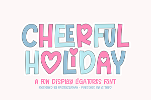 Cheerful Holiday - Christmas Font, a Handwritten Font by Keithzo