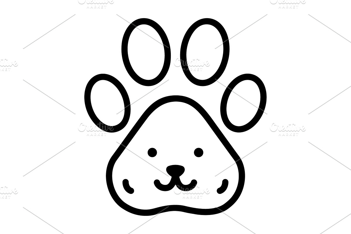 Pets paw black icon, an Outline Icon by Creative priyanka