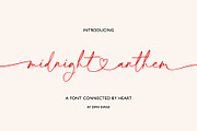Midnight Anthem heart swashes font, a Handwritten Font by supfonts (Thumbnail 1 of 9)
