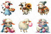 Funny Farm Animal Clipart Bundle, an Illustration by DreamPrint404 (Thumbnail 5 of 6)