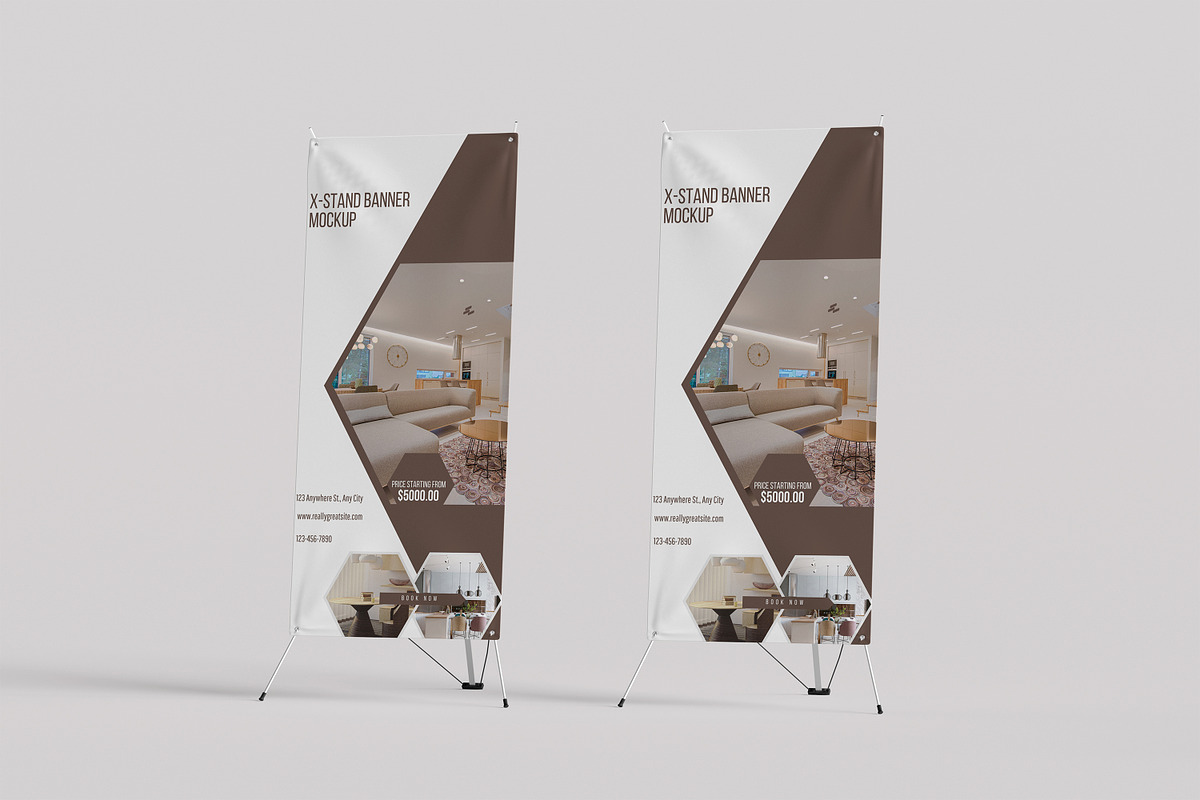 X-Stand Banner Mockup, an Advertising Mockup by Afif_studio (Photo 2 of 9)
