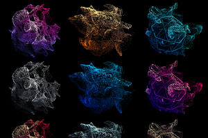 3D Renders Of Particles Dispersion