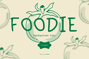 Foodie - Handwritten Font, a Handwritten Font by BiancaXavier (Thumbnail 1 of 7)
