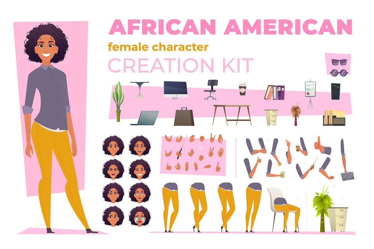 African American male KIT, an Illustration by VectorVision