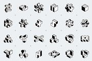 Impossible vector isometric shapes 2, a Duotone Icon by kaer_shop (Thumbnail 3 of 6)