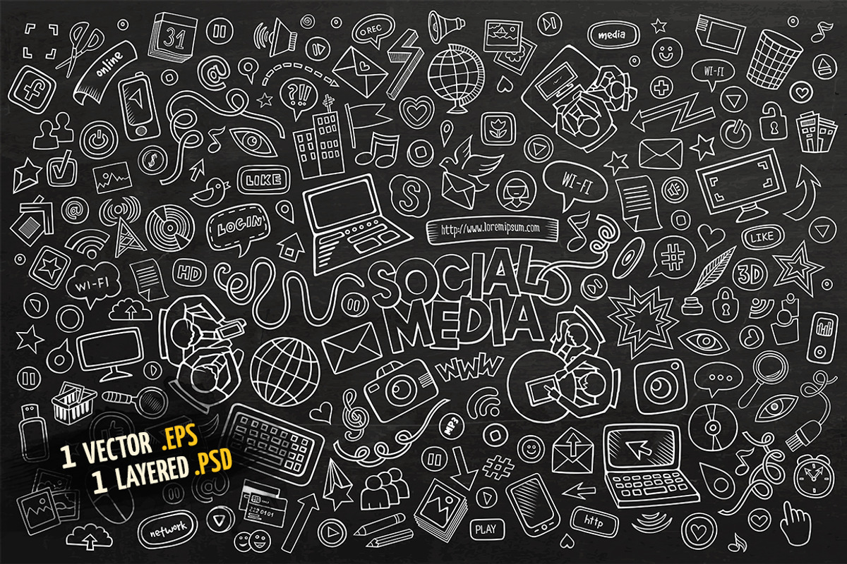 Social Media Objects & Symbols Set, an Object Graphic by BALABOLKA (Photo 4 of 4)