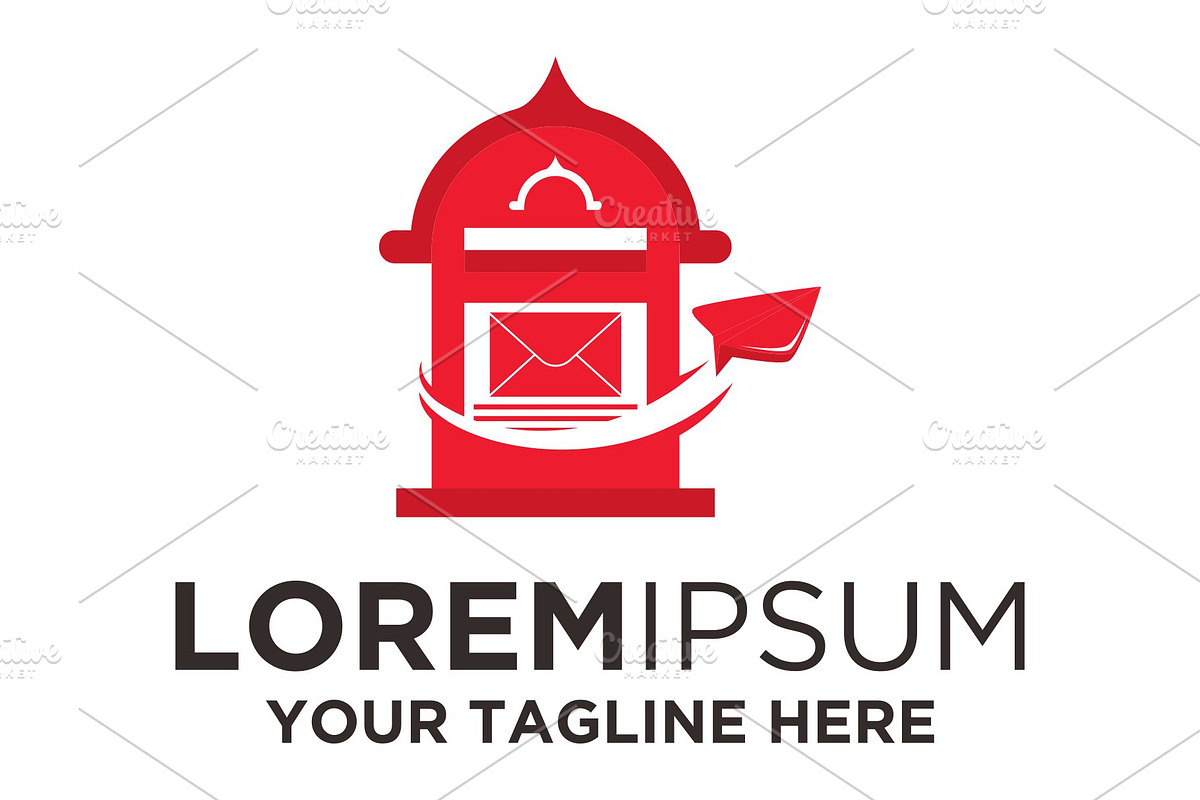 Post Mail Box Paperplane logo, a Branding & Logo Template by REDVY CREATIVE