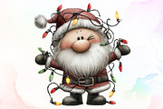 Christmas jolly Santa Claus lights, an Illustration by Sublimation Artist (Thumbnail 1 of 9)