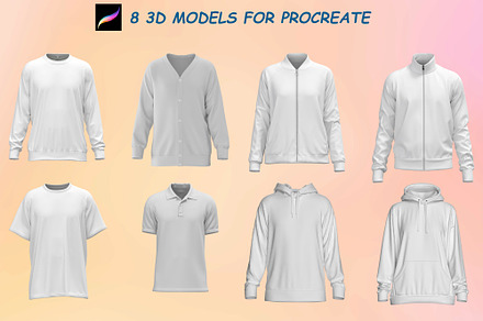 Procreate 3d Model 8 Clothing, an Object 3D Model by Procreate3dStore