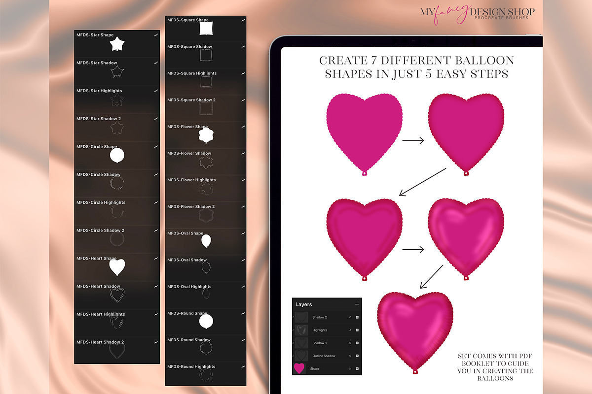 Balloon Shape Procreate Builder Set, a Brush Add-On by My Fancy Design Shop (Photo 2 of 7)