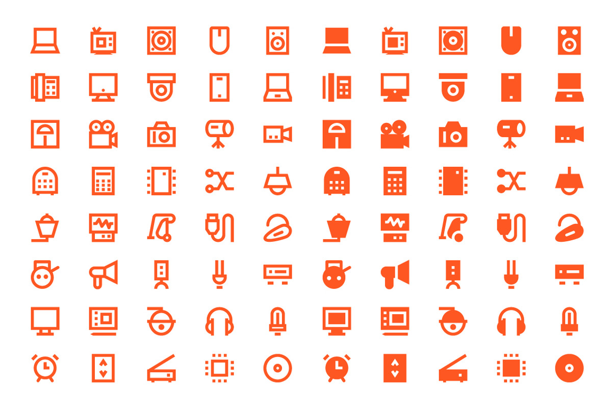 240 Electronics and Devices Icons, a Solid Icon by Creative Stall (Photo 4 of 5)