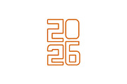 2026 Number Typography Vector Set, a Work Illustration by Vectorium Studio (Thumbnail 18 of 20)