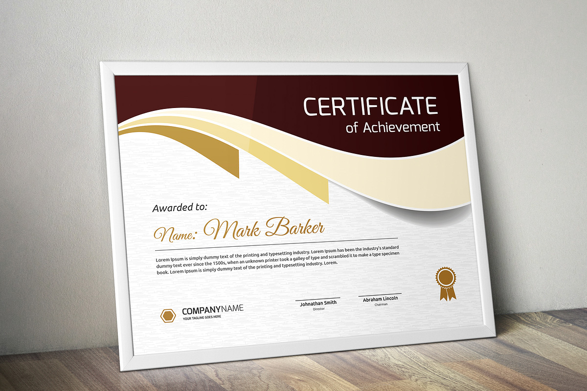 Certificate Word | PSD | AI, a Stationery Template by Curve Design (Photo 2 of 4)