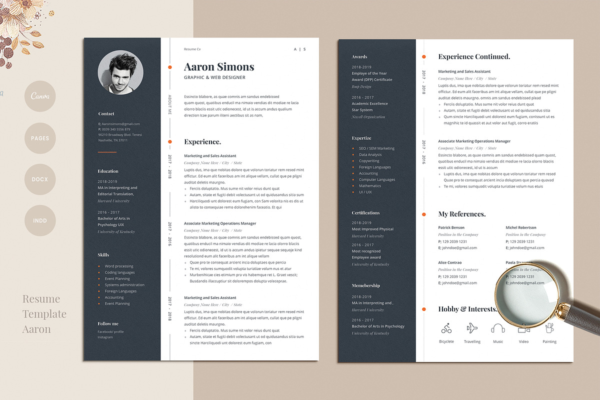 Resume Template Pro, a Resume Template by Estartshop (Photo 3 of 6)