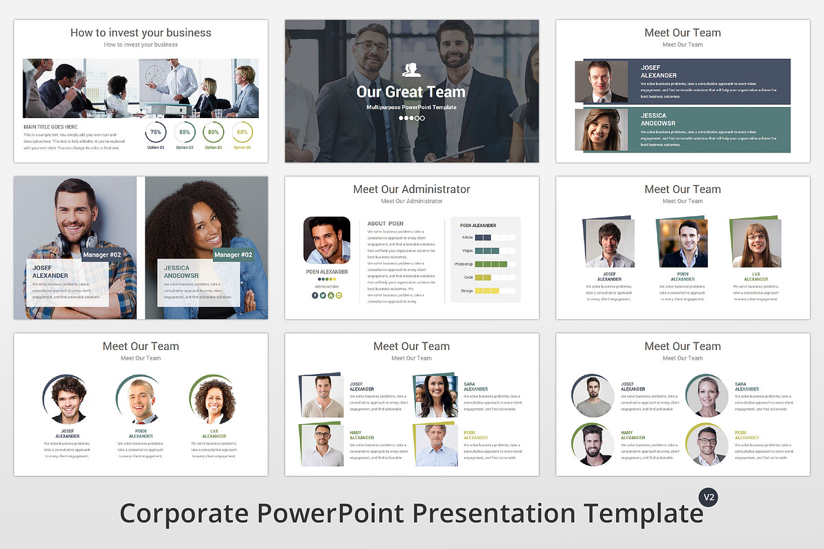 Corporate PowerPoint Template, a Presentation Template by GraphicStan (Photo 12 of 31)