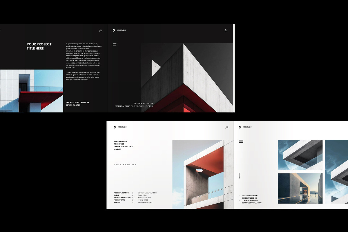 Architecture Portfolio Template, a Brochure Template by ArtisanaAura (Photo 9 of 16)
