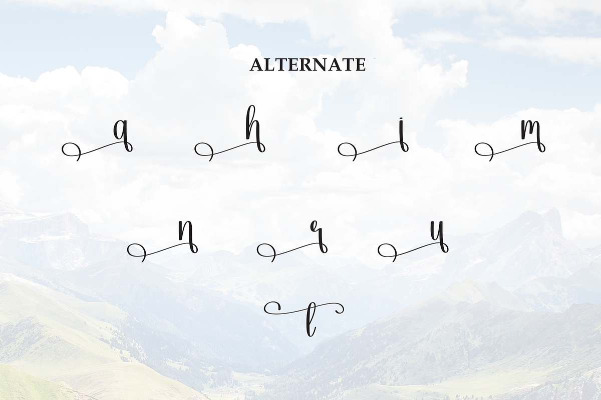 Mountain | Script Font, a Handwritten Font by Scratchones (Photo 8 of 9)