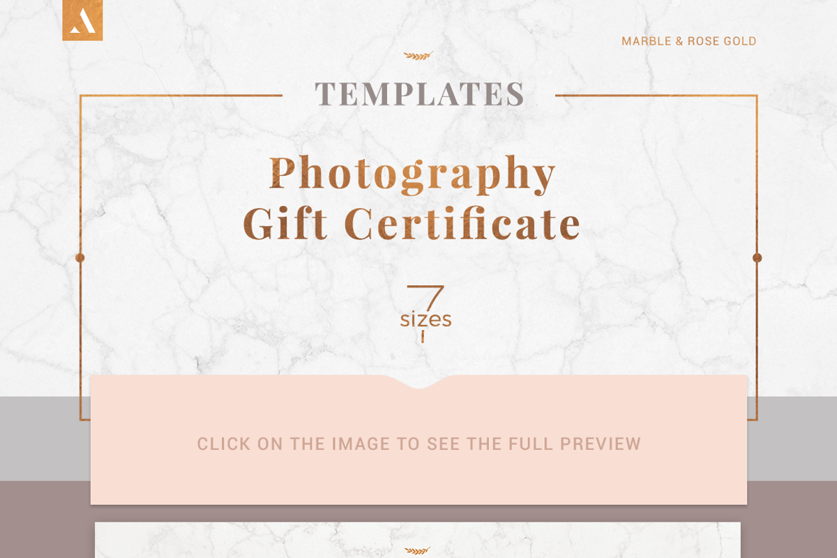 Gift certificate - Marble, Rose Gold, a Card Template by ArealPro (Photo 13 of 20)