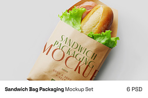 Sandwich Bag Mockup Set, a Packaging Mockup by Deeplab
