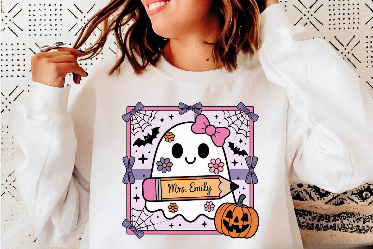 Custom Halloween Teacher Png, an Illustration by CreationArt (Photo 3 of 5)