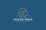 Ocean wave logo circle badge, a Branding & Logo Template by Signatoro (Thumbnail 1 of 3)