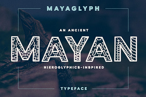 Mayaglyph Aztec Aesthetic Font, a Sans Serif Font by Parker Creative