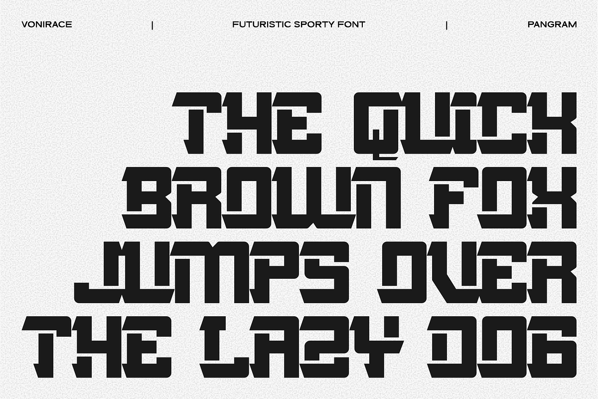 Vonirace - Futuristic Sporty Font, a Sans Serif Font by Yktypstd (Photo 8 of 10)