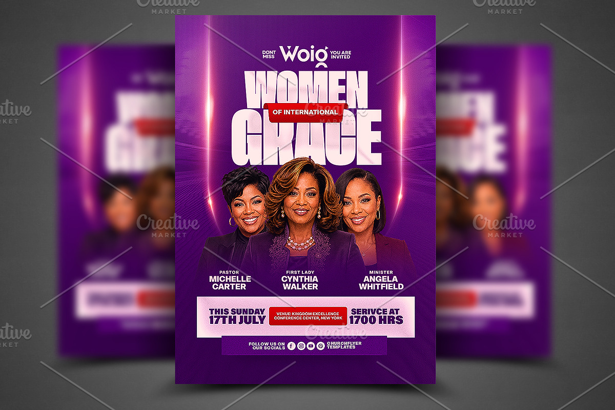 Women of Grace Church Flyer Template, a Social Media Template by church flyer templates (Photo 1 of 10)