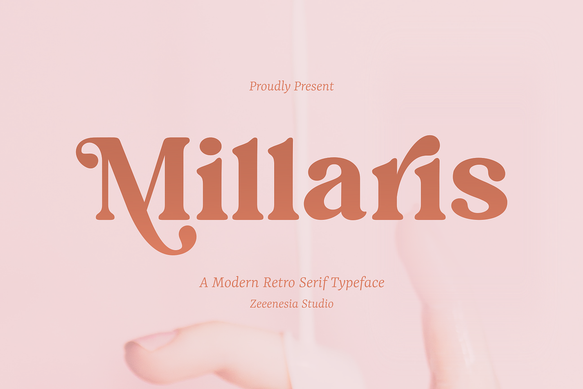 Millaris, a Serif Font by zeenesia (Photo 1 of 12)