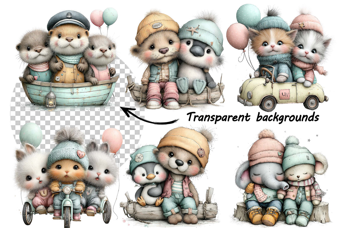 Whimsical Baby Animal Junk Journals, an Illustration by one-touch (Photo 7 of 9)