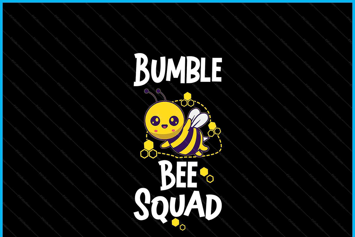 Bumble Bee Squad Honey Bumblebee SVG, a Graphic by Creativeusart (Photo 3 of 4)