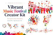 Music Festival Vector Bundle, an Object Graphic by liravega (Thumbnail 1 of 3)