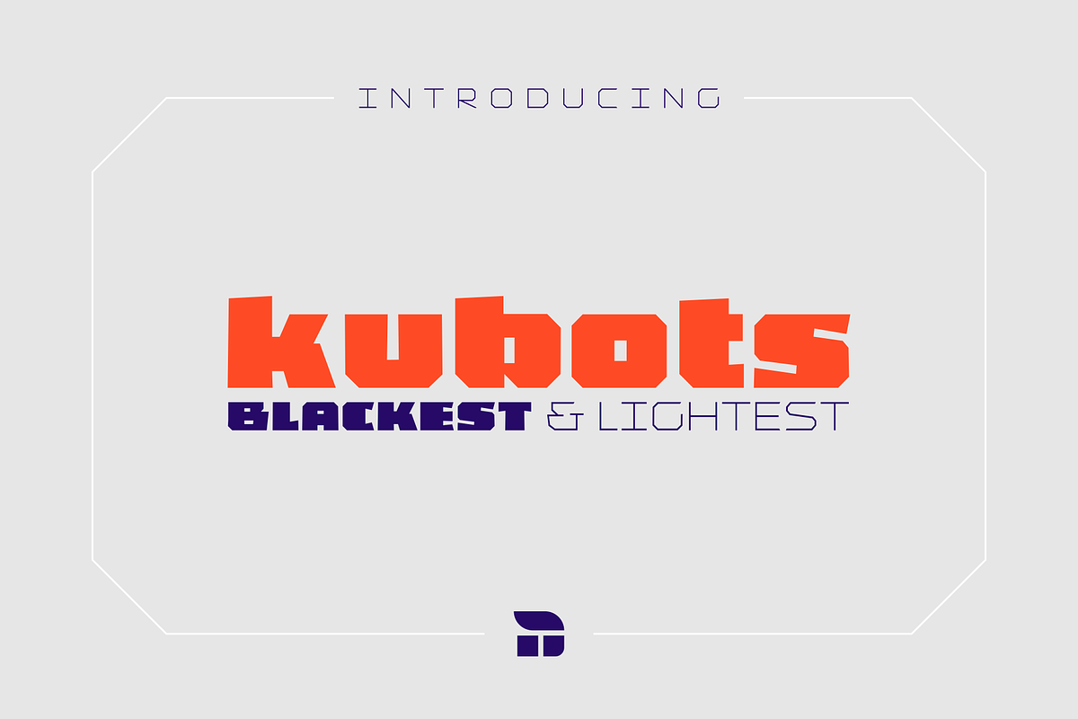 Kubots - Blackest & Lightest, a Sans Serif Font by NimaType (Photo 1 of 7)