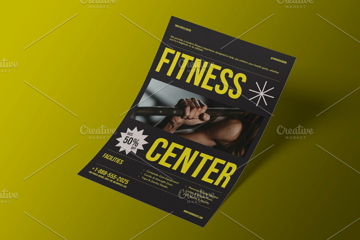Fitness Center Flyer Template preview 2