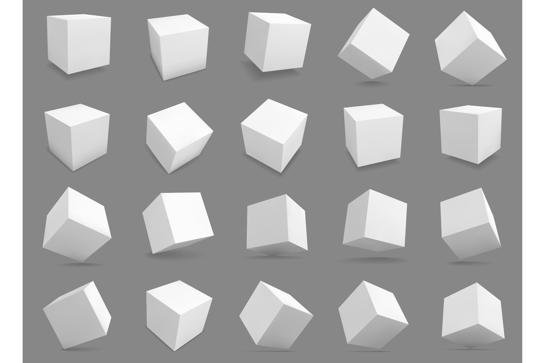 3d cubes. White blocks with, an Object Graphic by YummyBuum